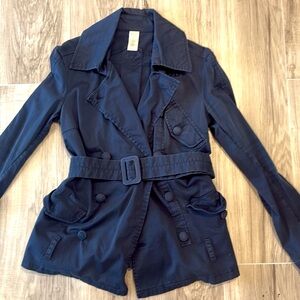 Diesel Women's Navy Belted Jacket size L
